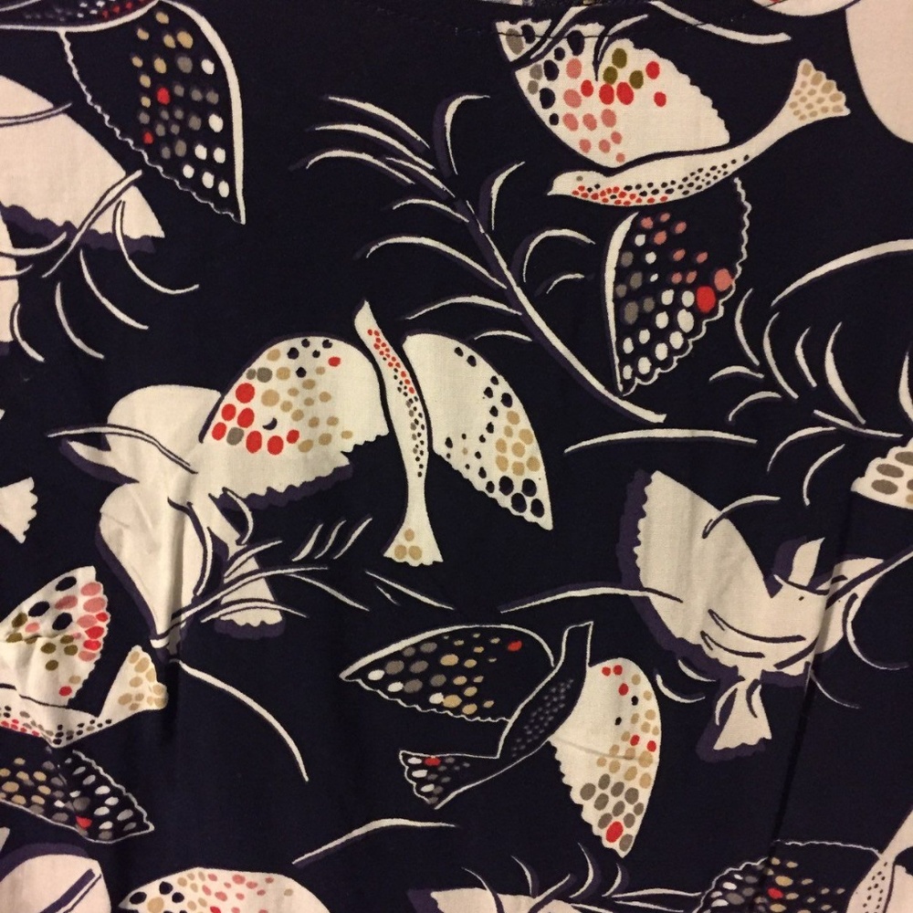 Old Navy Dark Navy Doves Pattern Dress Size XS